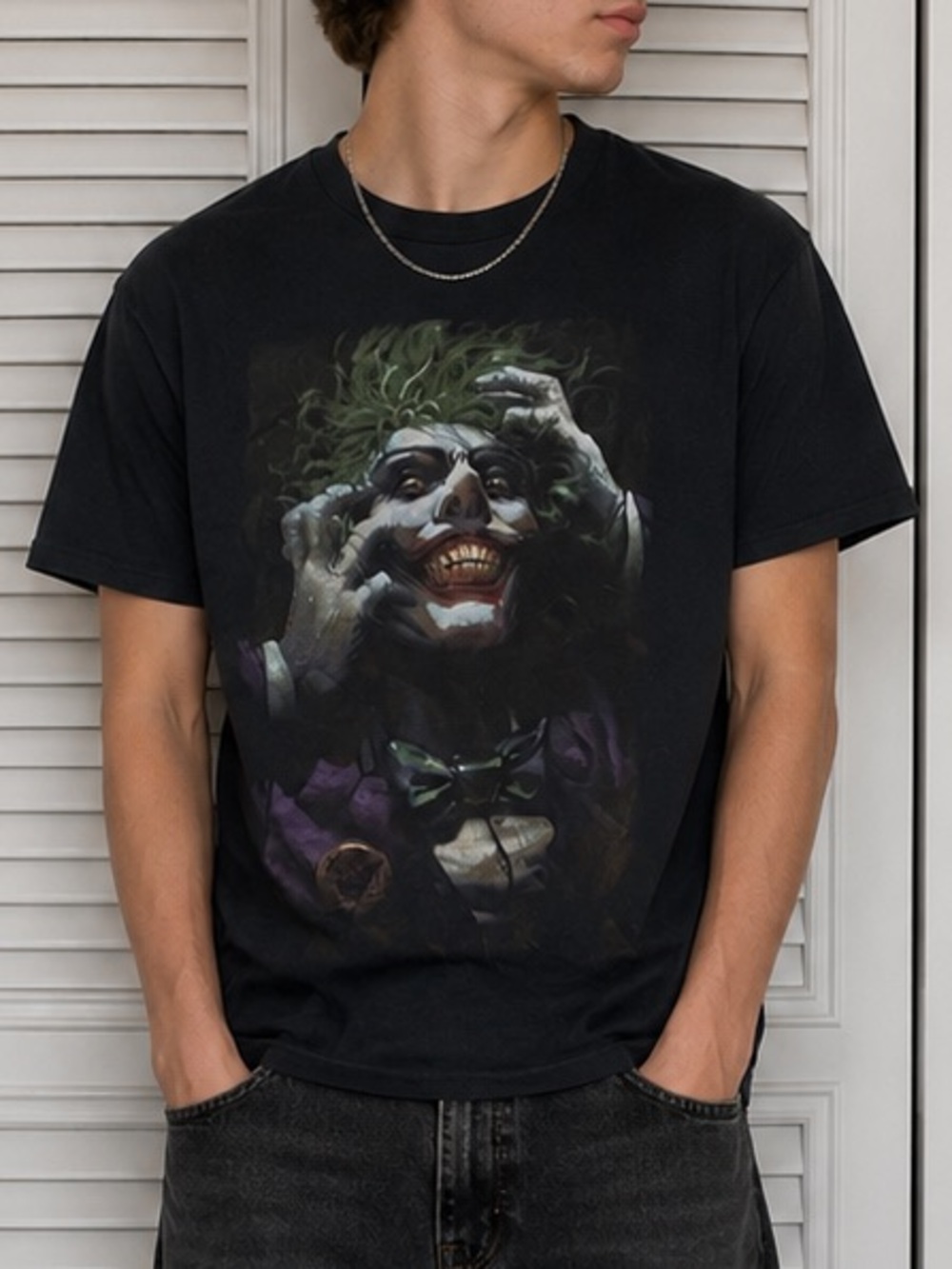 2 FOR $28 | “DC Batman” The Joker Black Graphic Tee
